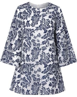 Borgo De Nor Corded Lace Mini Dress - Blue
