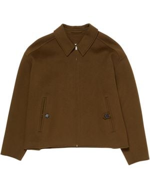 Acne Studios Zip-Up Long Sleeved Jacket - Brown