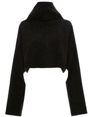 JW Anderson Jw Anderson Cut-Out Detailed Funnel Neck Sweater - Black