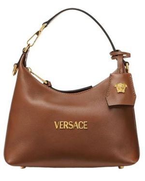 Versace Leather Shoulder Bag - Brown