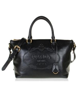 Prada Logo Handbag - Black