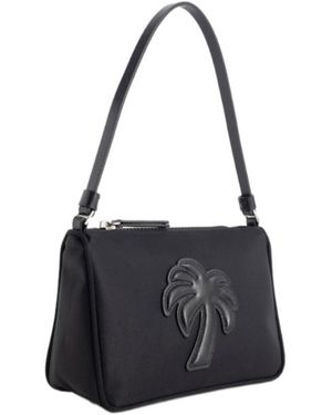 ショルダーバッグ・ポシェット PALM ANGELS Black Leather Palm Beach Bridge Crossbody Bag Palm Angels Black Leather Palm Beach Bridge Crossbody Bag
