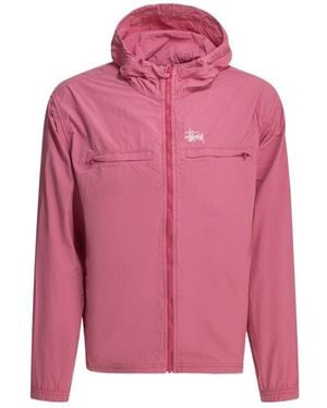 Stussy Long-Sleeved Hooded Casual Jacket - Pink