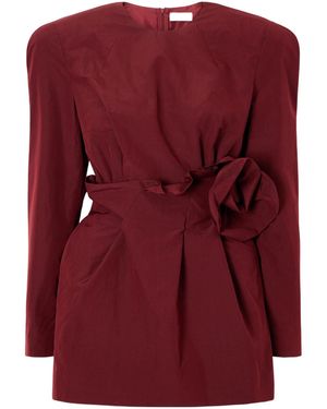Magda Butrym Floral-Appliquéd Mini Dress - Red
