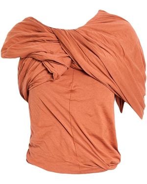 Rick Owens Versatile Crew Neck Top For Fashion Matching - Orange