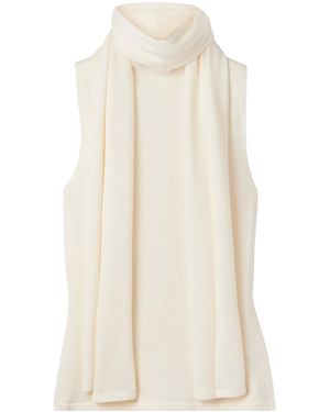 STAUD Canal Wool Turtleneck Sweater - White