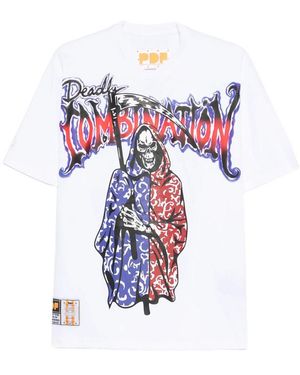 PDF CHANNEL Pdf Graphic Boxy T-Shirt - White