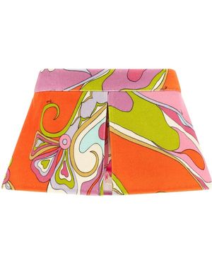 PUCCI Pucci Orchidee Printed Terry Shorts - Red