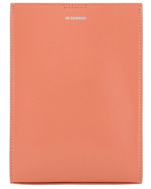 Jil Sander Tangle Small Logo Embossed Crossbody Bag - Pink