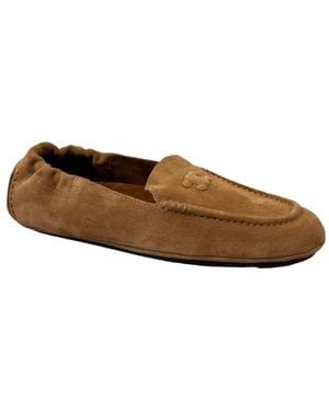 Celine Round-Toe Loafers - Brown