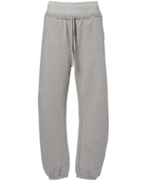The Attico Cotton Jersey Sweatpants - Gray