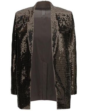 Rick Owens Long-Sleeved Casual Jacket - Black