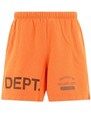 GALLERY DEPT. Logo Letter Printed Shorts - Orange