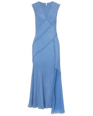 SIR. Patchwork Dress - Blue