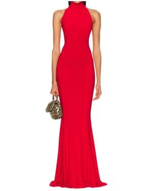 Norma Kamali Halter-Neck Mermaid Dress - Red