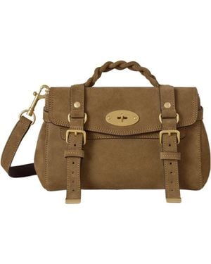 Mulberry Mini Alexa Braided-Handle Tote Bag - Brown