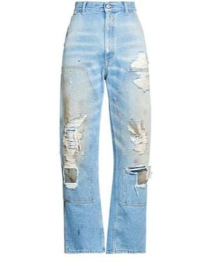 MM6 by Maison Margiela High-Waisted Straight-Leg Jeans - Blue