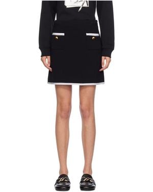 Moschino Heart Buttons Skirt - Black