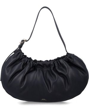A.P.C. Logo Detailed Clutch Bag - Black