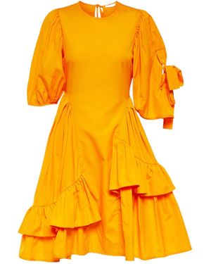 Cecilie Bahnsen Round Neck Dress - Yellow