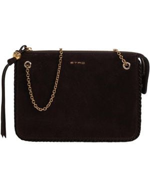 Etro Logo Shoulder Bag - Black
