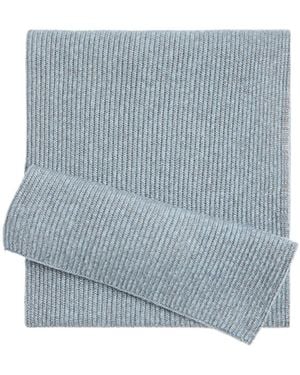 Brunello Cucinelli Sparkling Cashmere English Rib Knit Scarf - Blue