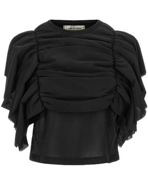 Comme des Garçons Comme Des Garçons Ruffle Detailed Top - Black