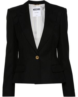 Moschino Front Buttoned Blazer - Black