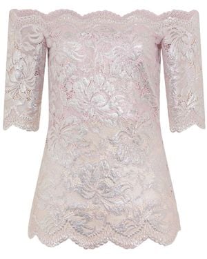 Rabanne Scalloped Edge Lace Top - Multicolor