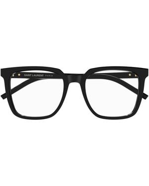 Saint Laurent Eyewear Square Frame Glasses - Metallic