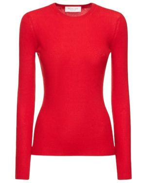 Michael Kors Rib Knitted Round-Neck Sweater - Red