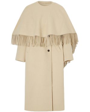 Rohe Fringed Wool Coat - Natural