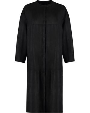 Salvatore Santoro Rear Slit Leather Jacket - Black