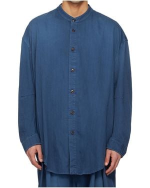 Hed Mayner Long-Sleeved Denim Shirt - Blue