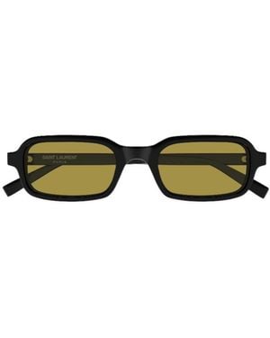 Saint Laurent Eyewear Rectangle Frame Sunglasses - Green