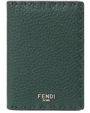 Fendi Selleria Bi-Fold Card Holder - Green