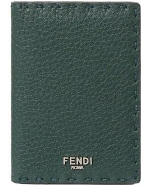 Fendi Selleria Bi-Fold Card Holder - Green