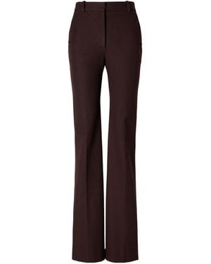 JOSEPH Stretch-Gabardine Straight-Leg Trousers - Brown