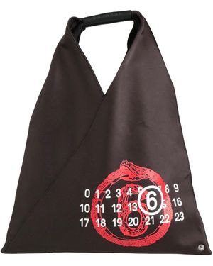 MM6 by Maison Margiela Large Printed Satin Handbag - Red