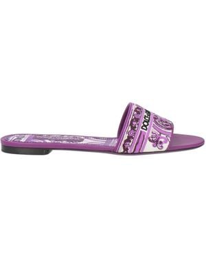 Dolce & Gabbana Print Sandals - Purple