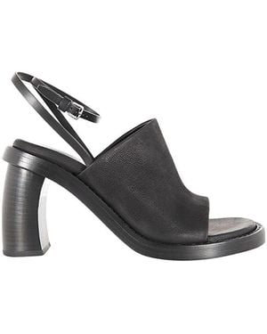 Ann Demeulemeester Stitch High-Heeled Sandals - Black