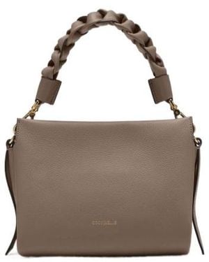Coccinelle Boheme Zipped Small Tote Bag - Brown