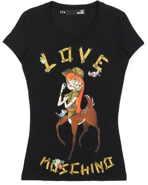 Moschino Printed T-Shirt - Black