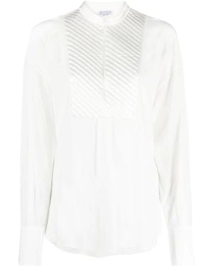 Brunello Cucinelli Long-Sleeve Blouse - White
