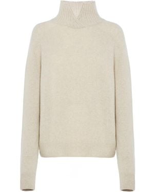 Malo High-Neck Sweater - White