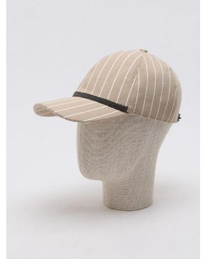 Brunello Cucinelli Striped Hat - Natural