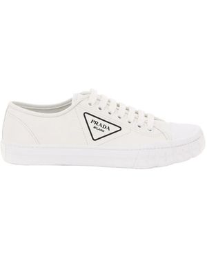 Prada Side Logo-Print Trainers - White