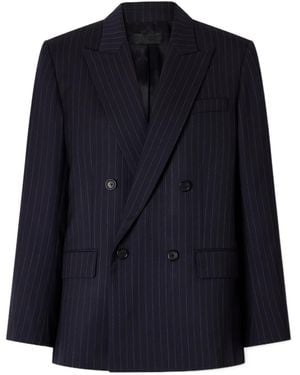 Nili Lotan Striped Wool Blazer - Blue