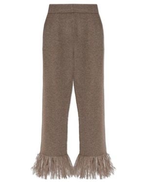 Lisa Yang Fringed Trousers - Natural