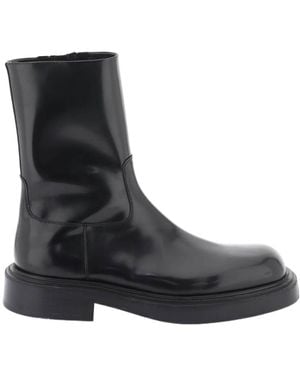 Ferragamo Ferragamo Formia Round-Toe Ankle Boots - Black